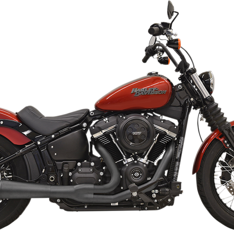 BASSANI XHAUST 2:1 Exhaust - Black Road Rage 2:1 Softail Exhaust - Team Dream Rides