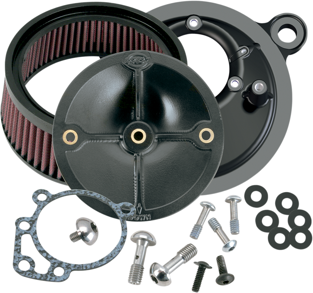 S&S CYCLE Super Stock* Stealth Air Cleaner Kit - Black 170-0100 - Team Dream Rides