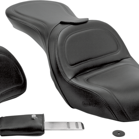 SADDLEMEN Explorer Seat - Backrest - Dyna Explorer 2-Up Seat - Team Dream Rides