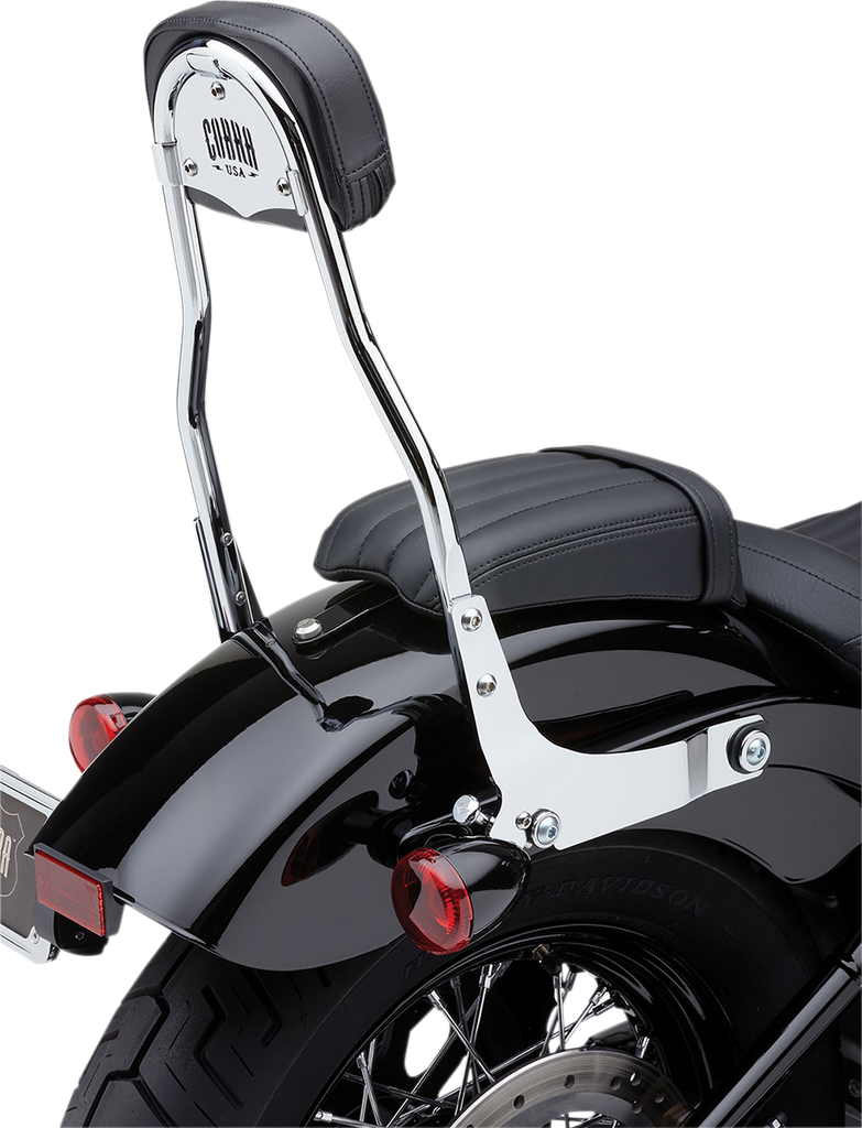 COBRA Backrest Kit - 14" - Chrome - Softail Detachable Backrest Kit - Team Dream Rides