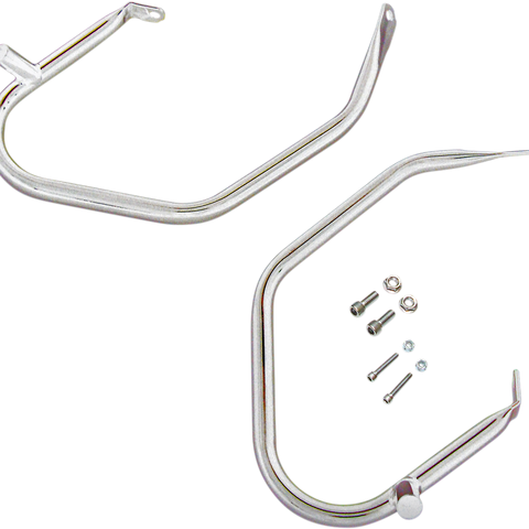 DRAG SPECIALTIES Saddlebag Guard - Chrome Low-Profile Saddlebag Guards - Team Dream Rides