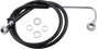 DRAG SPECIALTIES Brake Line - +4" - Black - '15-'17 Softail Extended Length Stainless Steel Brake Line - Team Dream Rides