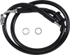 DRAG SPECIALTIES Brake Line - +4" - Black - '18-'20 Softail Extended Length Stainless Steel Brake Line - Team Dream Rides