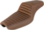 SADDLEMEN Step Up Seat - Tuck and Roll/Lattice Stitched - Brown Step Up Seat — Rear Lattice Stitch/Tuck and Roll - Team Dream Rides