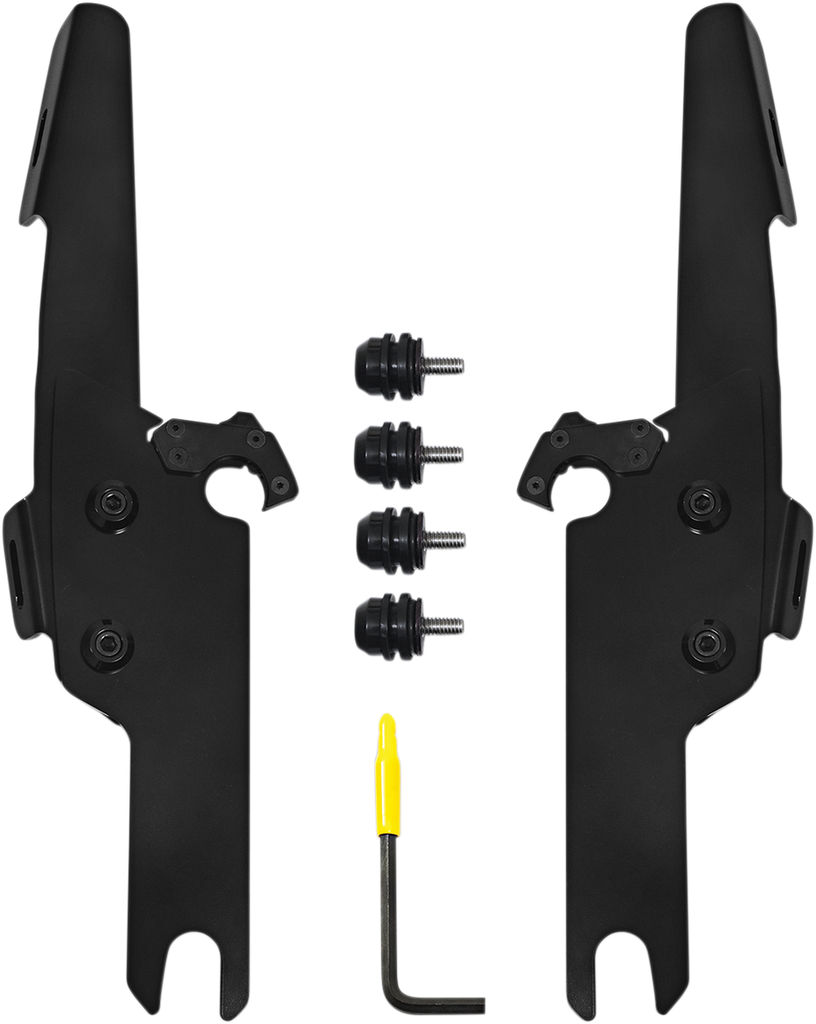 MEMPHIS SHADES HD Batwing Fats/Slim Mounting Kit - Black - FLHRS/XS Fats/Slim Windshield  Trigger-Lock Complete Mount Kit - Team Dream Rides