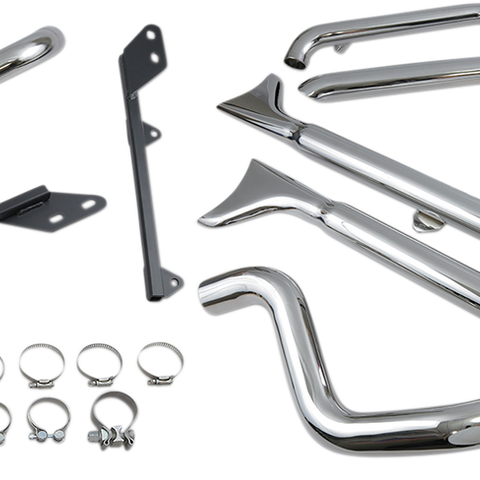 BASSANI XHAUST Fishtail Exhaust with Baffle - 33