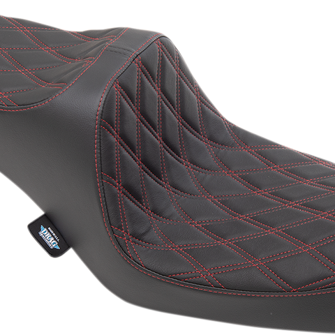 DRAG SPECIALTIES SEATS Predator III Seat - Double Diamond - Red Thread Predator III Seat - Team Dream Rides