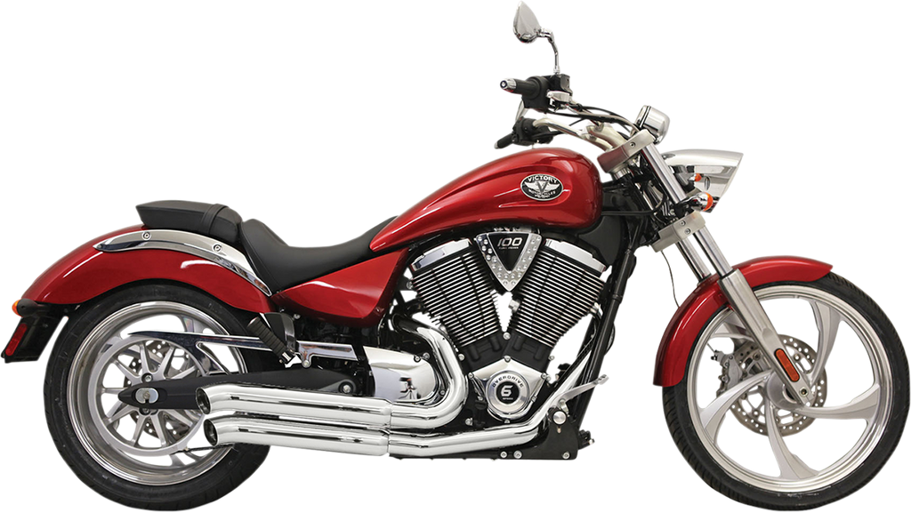 BASSANI XHAUST Pro-Street Exhaust - Chrome - Turnout 6V23D - Team Dream Rides