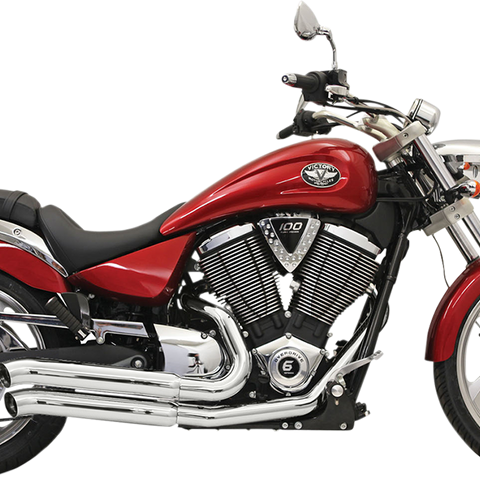 BASSANI XHAUST Pro-Street Exhaust - Chrome - Turnout 6V23D - Team Dream Rides