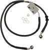 DRAG SPECIALTIES Brake Line - Front - +6" - Black - XL Extended Length Brake Line - Team Dream Rides