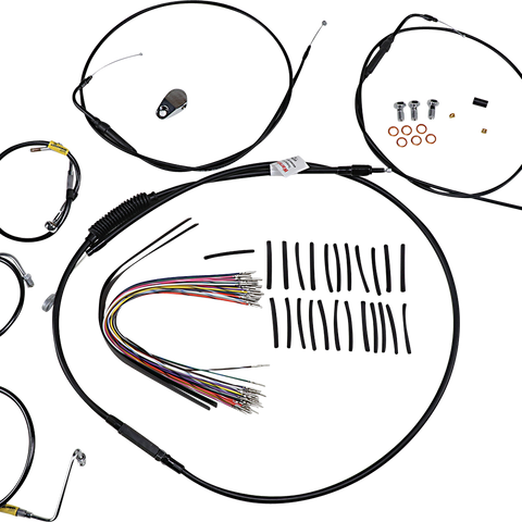 BURLY BRAND Black Control Kit for Early Touring Bikes with 13