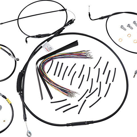 BURLY BRAND Black Control Kit for Early Touring Bikes with 15