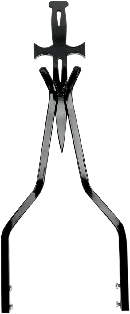 CYCLE VISIONS Sissy Bar Stick - Black - 18" Daggertude - Wide Daggertude Styled Sissy Bar Sticks - Team Dream Rides