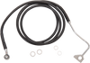 DRAG SPECIALTIES Brake Line - Front - Black - +6" with ABS Extended Length Black Vinyl Brake Line Kit - Team Dream Rides