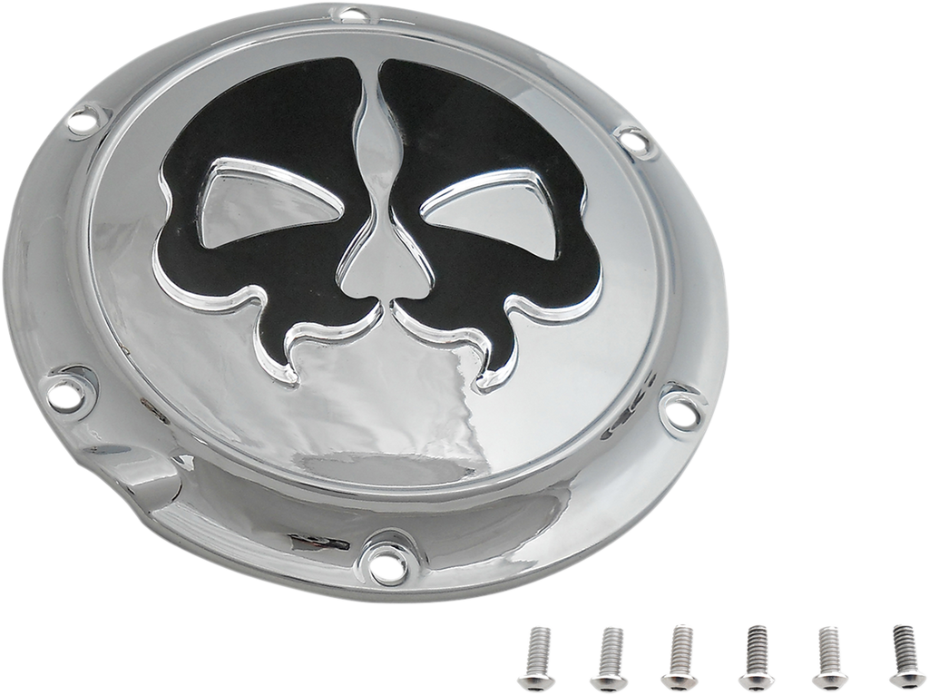 DRAG SPECIALTIES Split Skull Derby Cover - Chrome Split Skull Derby Cover - Team Dream Rides