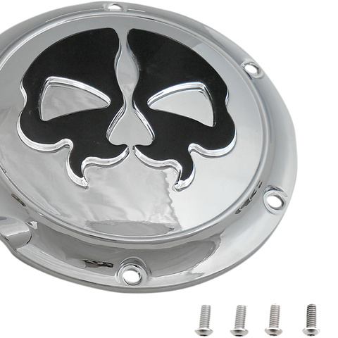 DRAG SPECIALTIES Split Skull Derby Cover - Chrome Split Skull Derby Cover - Team Dream Rides