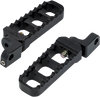 JOKER MACHINE Serrated Long Peg - Black - XL Adjustable Serrated Billet Footpegs - Team Dream Rides