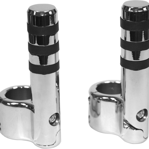 LINDBY Clamp-On 3-Band Footpeg - Chrome Clamp-On Footpeg - Team Dream Rides