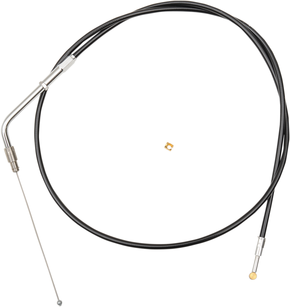 LA CHOPPERS 15" - 17" Black Throttle Cable for '96 - '15 Softail Black Vinyl Braided Handlebar Throttle Cable - Team Dream Rides