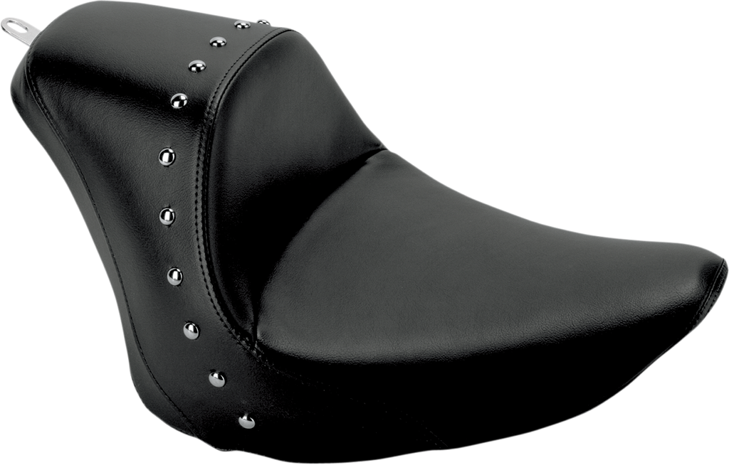 SADDLEMEN Studded Heels Down Seat - FXST Heels Down Solo Seat - Team Dream Rides