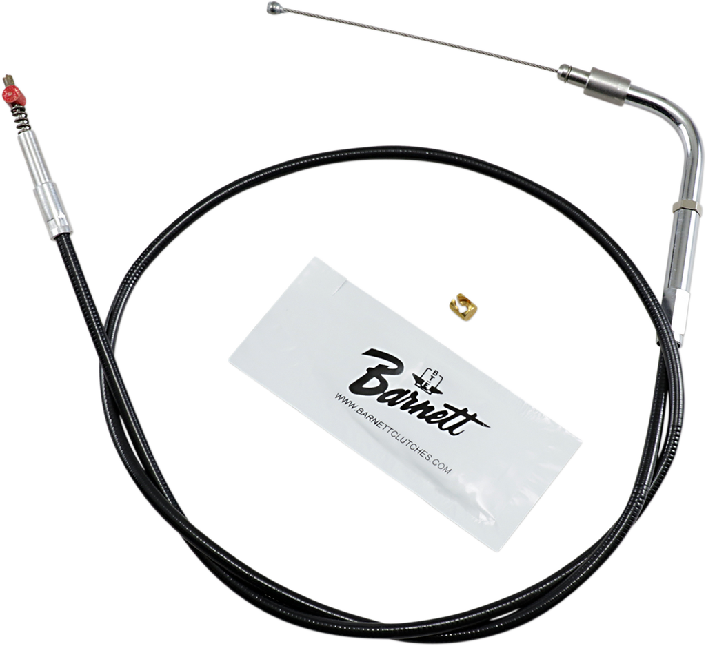 BARNETT Black Idle Cable for '01 - '10 FXST/I Black Vinyl Throttle/Idle Cable - Team Dream Rides