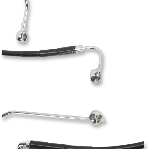 DRAG SPECIALTIES Brake Line - ABS -  Black Stainless Steel Brake Line Kit - Team Dream Rides