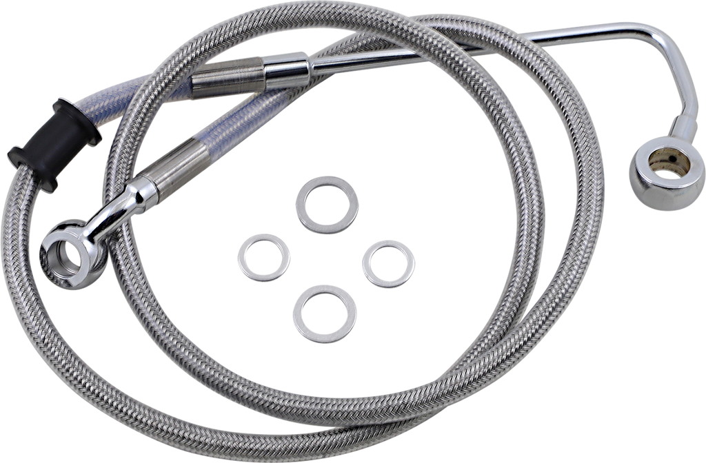 DRAG SPECIALTIES Brake Line - +6" - Stainless Steel - '15-'17 Softail Extended Length Stainless Steel Brake Line - Team Dream Rides