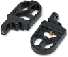 JOKER MACHINE Serrated Long Peg - Black - XL Adjustable Serrated Billet Footpegs - Team Dream Rides