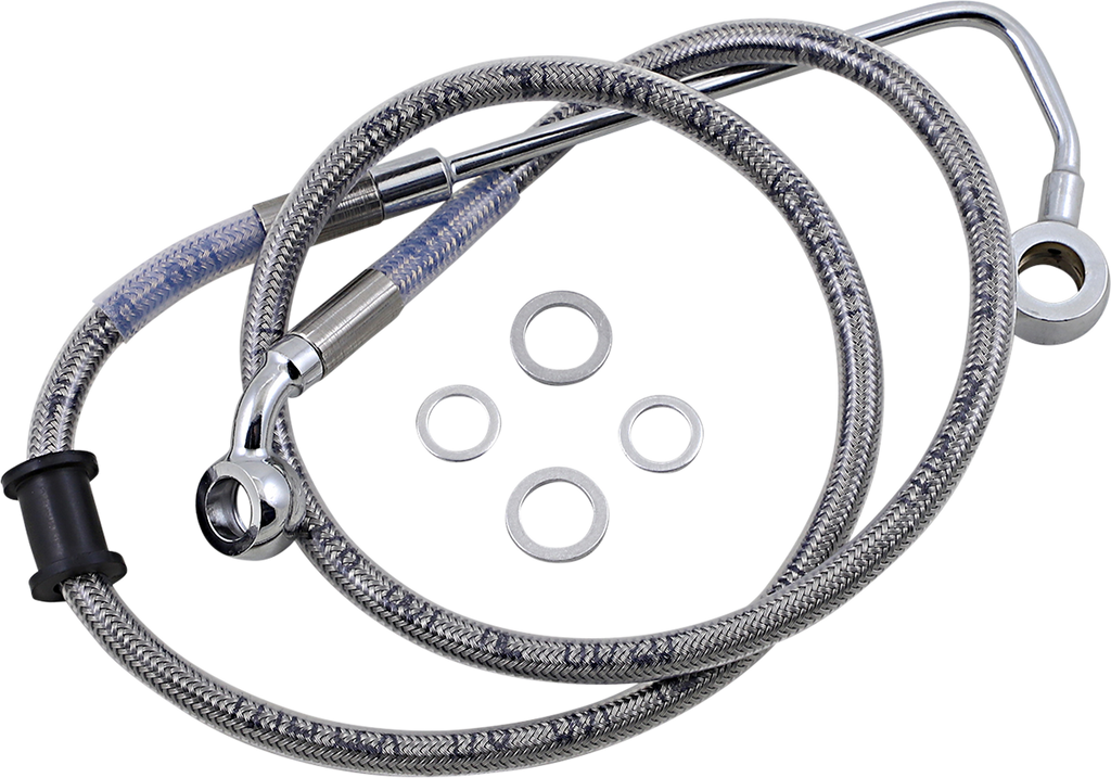 DRAG SPECIALTIES Brake Line - +4" - Stainless Steel - '15-'17 Softail Extended Length Stainless Steel Brake Line - Team Dream Rides