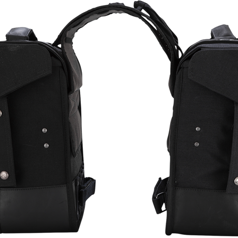 BURLY BRAND Throw-Over Saddleback - Black Throw-over Saddlebag - Team Dream Rides