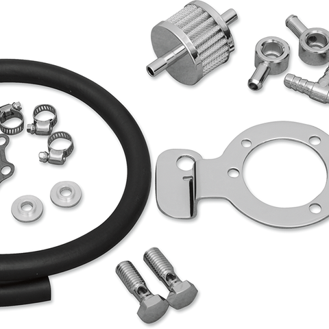 DRAG SPECIALTIES Mount Air Cleaner with/Breather 07-17XL Crankcase Breather/Support Bracket Kit - Team Dream Rides