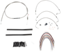 BURLY BRAND Complete Stainless Braided Handlebar Cable/Brake Line Kit For 13" Ape Hanger Handlebars Complete Stainless Braided Handlebar Cable/Brake Line Kit - Team Dream Rides