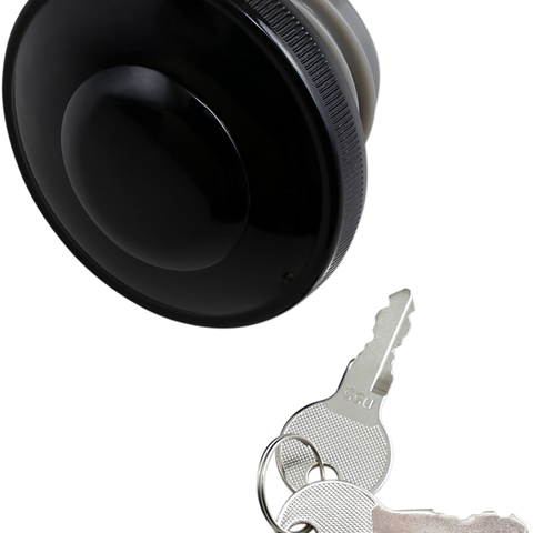 DRAG SPECIALTIES Locking Gas Cap - Black - Vented Screw-In Locking Gas Cap — Vented - Team Dream Rides