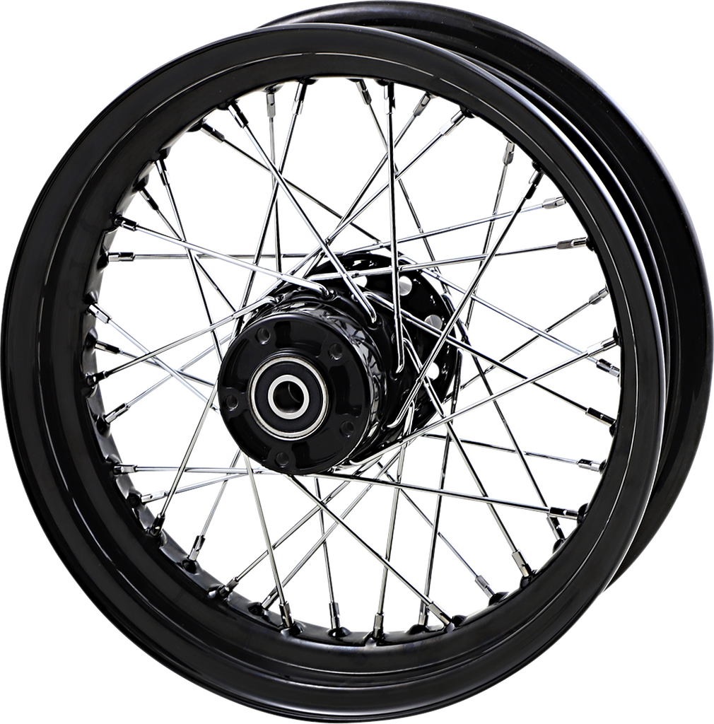 DRAG SPECIALTIES Wheel - Front - 16x3 - Black - 00-06 FLST Replacement Laced Wheel - Team Dream Rides