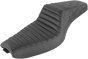 SADDLEMEN Step Up Seat - Tuck and Roll/Lattice Stitched - Black Step Up Seat — Rear Lattice Stitch/Tuck and Roll - Team Dream Rides