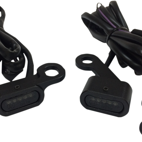 DRAG SPECIALTIES LED Handlebar Marker Lights - XL - Black/Smoke LED Handlebar Marker Lights - Team Dream Rides