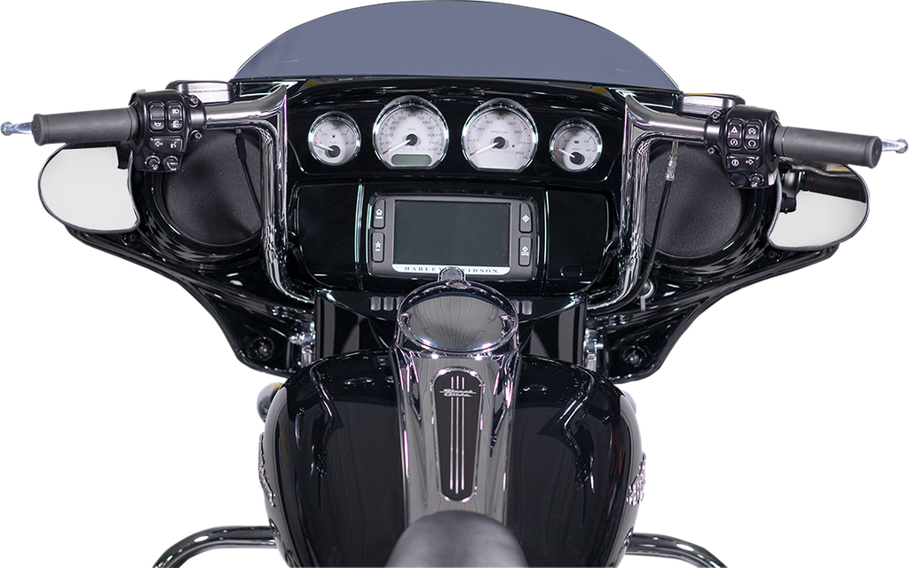 FAT BAGGERS INC. Chrome 12" Pointed Top Handlebar Kit 1-1/4" EZ Install Pointed Top Handlebar Kit - Team Dream Rides