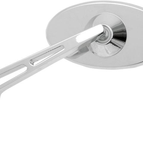 PRO-ONE PERF.MFG. Mirror - Oval - Left Billet Aluminum Mirrors with Clear Glass — Weekend Warrior - Team Dream Rides