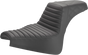 SADDLEMEN Step Up Seat - Tuck and Roll/Lattice Stitched - Black Step Up Seat — Rear Lattice Stitch/Tuck and Roll - Team Dream Rides