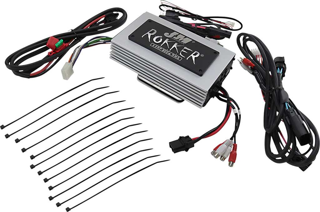 J & M 800w 4-Channel Rokker Amplifier - '16+ FLTRU Rokker® XXR 800w 4-Channel DSP Programmable Amplifier Kit - Team Dream Rides