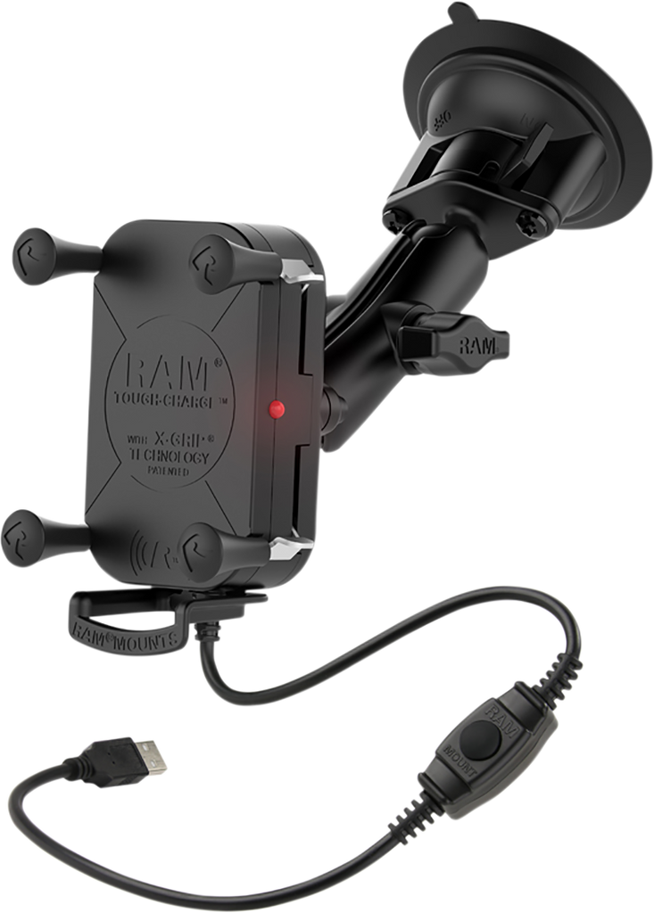 RAM MOUNT Tough-Charge™ Waterproof Wireless Charging Suction Cup Mount Tough-Charge™ Waterproof Wireless Charging Mount - Team Dream Rides