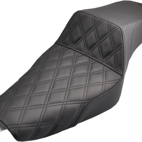 SADDLEMEN Step Up Seat - Lattice Stitched - XL with 3.3 Gallon Tanks Step Up Seat — Front Lattice Stitch - Team Dream Rides