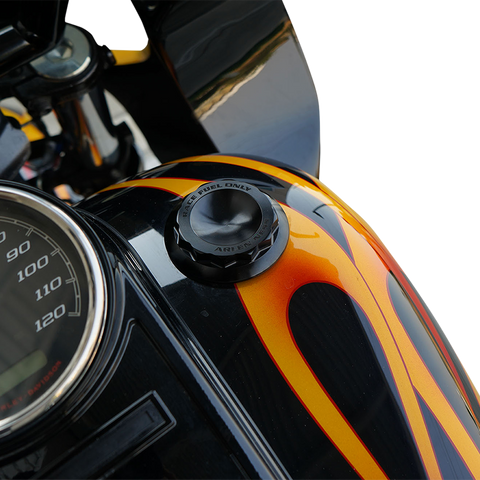 ARLEN NESS Gas Cap - Black - 12 Point Vented Gas Cap - Team Dream Rides