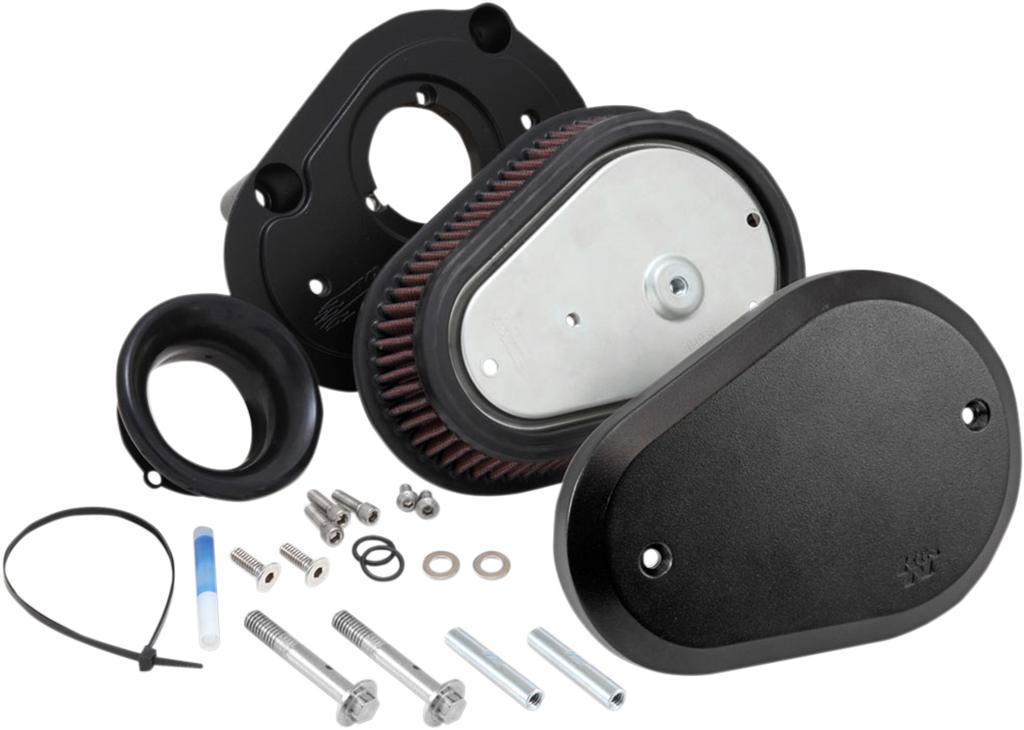 K & N Intake Kit Twin Cam Flare Black Street Metal Air Intake System - Team Dream Rides