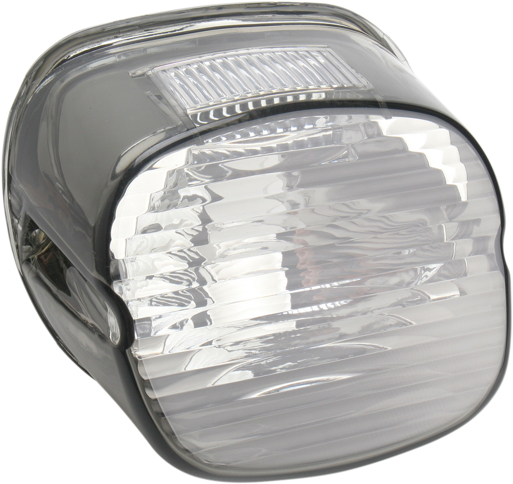 DRAG SPECIALTIES Laydown Taillight Lens - Smoke Laydown Taillight Lens with Top Tag Window - Team Dream Rides