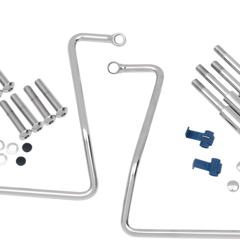 DRAG SPECIALTIES Saddlebag Support - FXD Chrome Saddlebag Support Brackets - Team Dream Rides