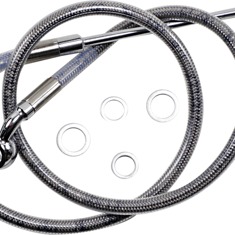 DRAG SPECIALTIES Brake Line - FLSTN '15-'17 - Stainless Steel Standard Length Brake Line Kit - Team Dream Rides