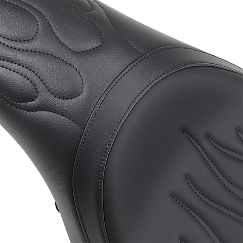 DRAG SPECIALTIES SEATS Predator Seat - Flame Stitched - XL '04+ Predator 2-Up Seat - Team Dream Rides