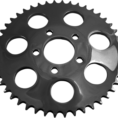 DRAG SPECIALTIES Rear Sprocket - Gloss Black - Dished - 46-Tooth 530 Chain Conversion Rear Sprocket - Team Dream Rides