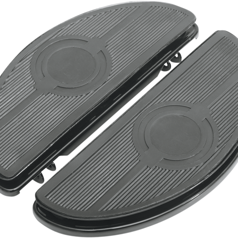 DRAG SPECIALTIES FOOT BRD MN BLK80-17 SHKR Vintage Half-moon Style Floorboards - Team Dream Rides